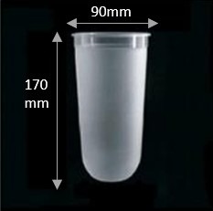 90-700 U-shaped Frosted cup