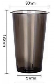 90-500ml Flat-bottom transparent cup