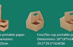 Portable Paper Box Series - 2 / 4 / 6 Cup Carrier Box