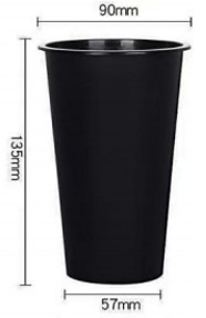 90-500ml Frosted Flat Bottom Cup