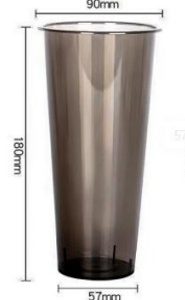 90-700ml Flat-bottom transparent cup